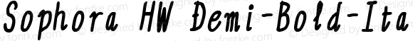 Sophora HW Demi-Bold Italic