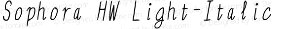 Sophora HW Light Italic