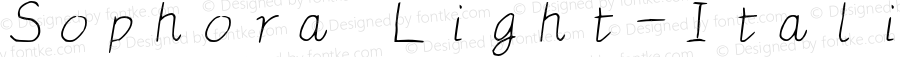 Sophora Light Italic