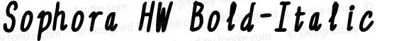Sophora HW Bold Italic