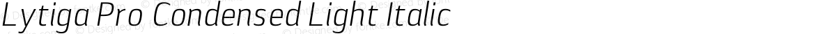 Lytiga Pro Condensed Light Italic