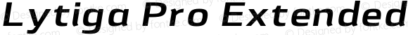 Lytiga Pro Extended Bold Italic