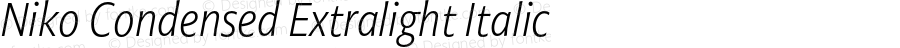 NikoCondensed-ExtralightItalic