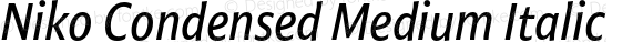 Niko Condensed Medium Italic