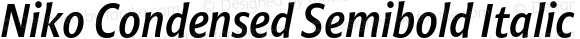 Niko Condensed Semibold Italic