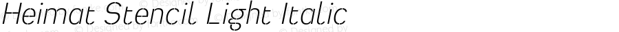 HeimatStencil-LightItalic