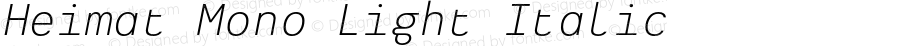 HeimatMono-LightItalic