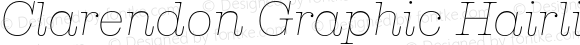 Clarendon Graphic Hairline Italic