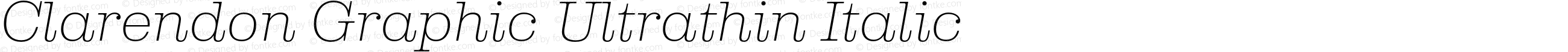 Clarendon Graphic Ultrathin Italic