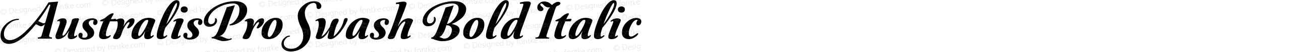 AustralisProSwash Bold Italic