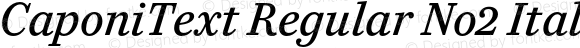 CaponiText Regular No2 Italic