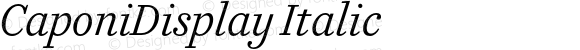 CaponiDisplay Italic