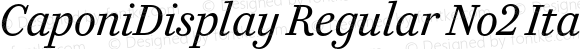 CaponiDisplay Regular No2 Italic