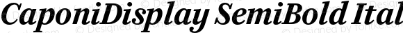 CaponiDisplay SemiBold Italic