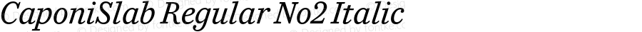 CaponiSlab Regular No2 Italic