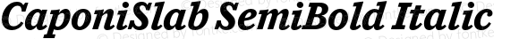 CaponiSlab SemiBold Italic