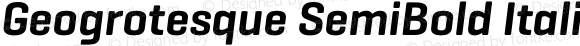 Geogrotesque SemiBold Italic
