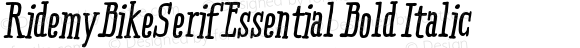 RidemyBikeSerifEssential Bold Italic