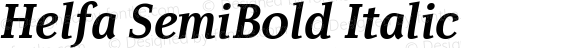 Helfa SemiBold Italic