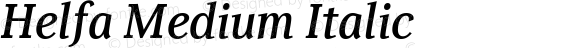 Helfa Medium Italic