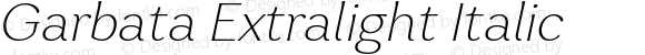 Garbata Extralight Italic