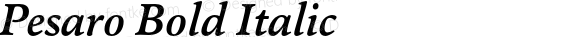 Pesaro Bold Italic