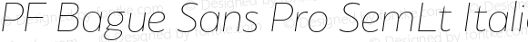PF Bague Sans Pro SemLt Italic