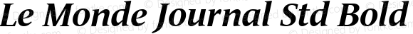 Le Monde Journal Std Bold Italic Version 1.000