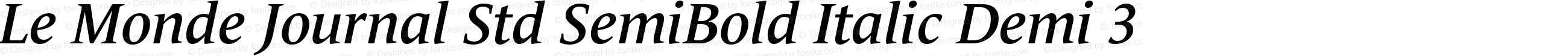 Le Monde Journal Std SemiBold Italic Demi 3