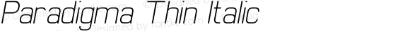 Paradigma Thin Italic