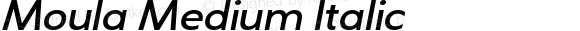 Moula Medium Italic