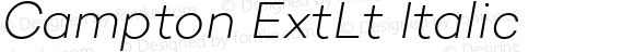Campton ExtLt Italic