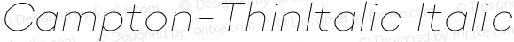 Campton-ThinItalic Italic