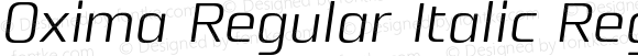 Oxima Regular Italic Regular