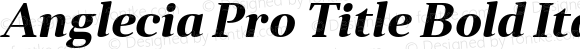 Anglecia Pro Title Bold Italic