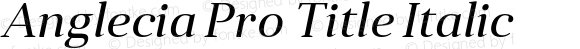 Anglecia Pro Title Italic