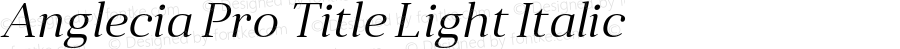 Anglecia Pro Title Light Italic Version 001.000;com.myfonts.konstantynov.anglecia-pro.title-light-italic.wfkit2.47MN