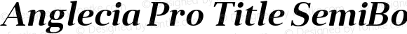 Anglecia Pro Title SemiBold Italic