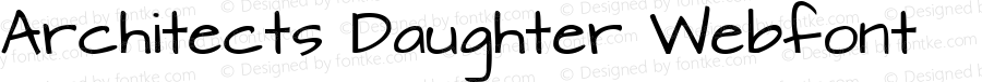 Architects Daughter Webfont  This is a protected webfont and is intended for CSS @font-face use ONLY. Reverse engineering this font is strictly prohibited.