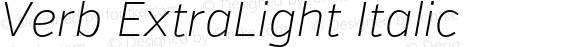 Verb ExtraLight Italic