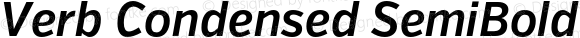 Verb Condensed SemiBold Italic
