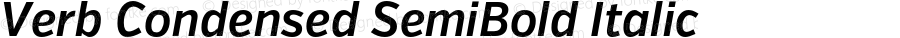 Verb Condensed SemiBold Italic