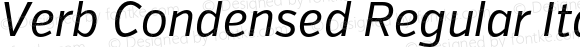 Verb Condensed Regular Italic