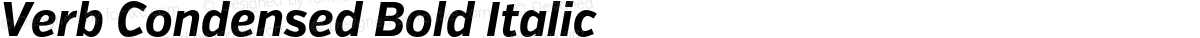 Verb Condensed Bold Italic