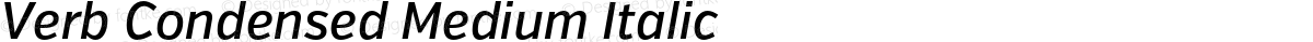 Verb Condensed Medium Italic