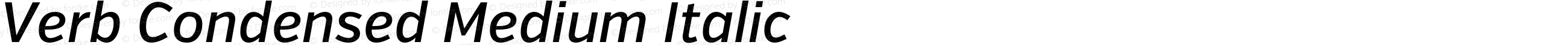Verb Condensed Medium Italic