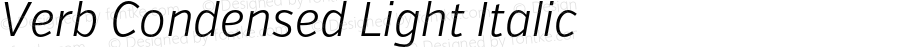 Verb Condensed Light Italic