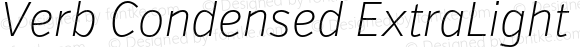 Verb Condensed ExtraLight Italic