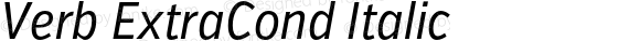 Verb ExtraCond Italic