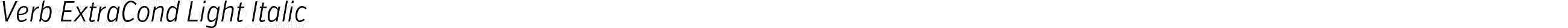 Verb ExtraCond Light Italic